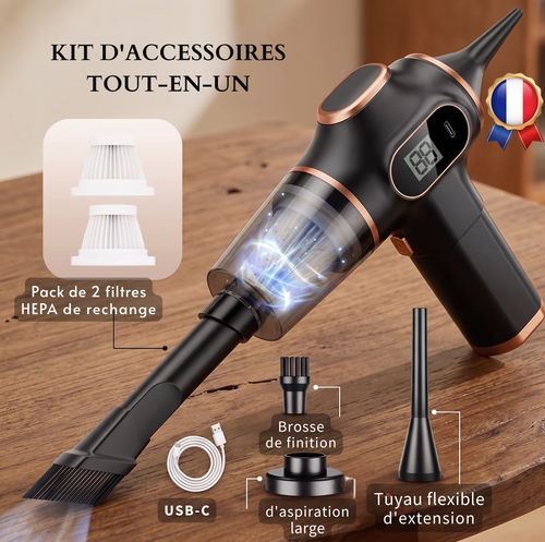 VŌRA™ : Aspirateur & Souffleur Compact pour Voiture